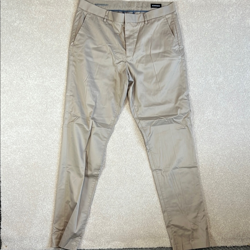 New Without tags Bonobos Tan‎ Chinos Slim Fit Cotton sz 35